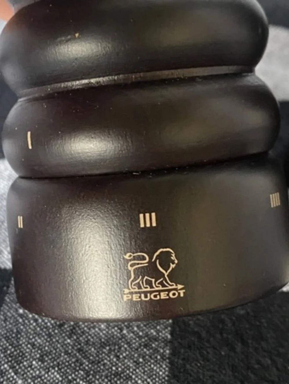 Peugeot Dark Brown and Gold Salt and Pepper Mills